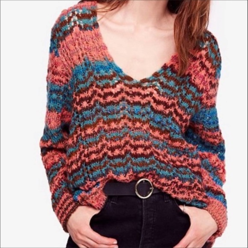 NWT free people crochet sweater